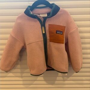 Patagonia Pink Fleece with Orange Accent